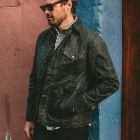 The Project Jacket in Olive Beeswaxed Canvas: Alternate Image 7