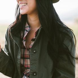 The Agnes Jacket in Olive Herringbone: Alternate Image 4