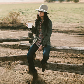 The Agnes Jacket in Olive Herringbone: Alternate Image 5