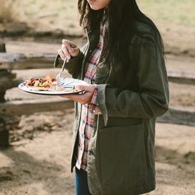 The Agnes Jacket in Olive Herringbone: Alternate Image 6