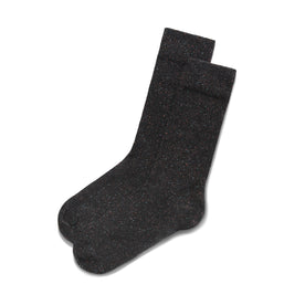 The Crew Sock in Black Donegal - featured image