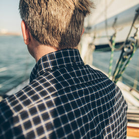 The Jack in Brushed Navy Plaid Flannel: Alternate Image 4