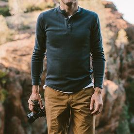 The Merino Henley in Charcoal: Alternate Image 2