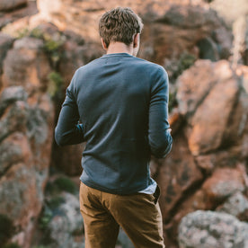The Merino Henley in Charcoal: Alternate Image 3
