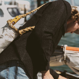 Our fit model going out on his boat