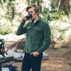 The Pack Pullover in Olive Polartec Fleece: Alternate Image 1