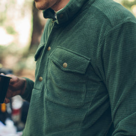 The Pack Pullover in Olive Polartec Fleece: Alternate Image 2