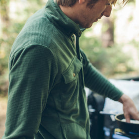 The Pack Pullover in Olive Polartec Fleece: Alternate Image 3