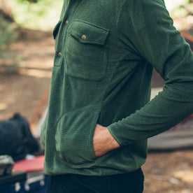 The Pack Pullover in Olive Polartec Fleece: Alternate Image 4