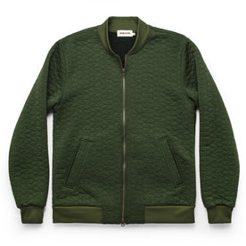 The Inverness Bomber in Olive Knit Quilt - featured image