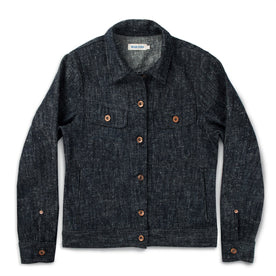 The Pacific Jacket in Indigo Silk Denim: Featured Image