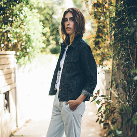 The Pacific Jacket in Indigo Silk Denim: Alternate Image 5