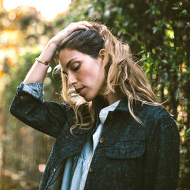 The Pacific Jacket in Indigo Silk Denim: Alternate Image 1