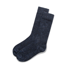 The Crew Sock in Navy Donegal - featured image