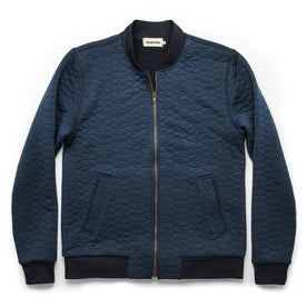 The Inverness Bomber in Navy Knit Quilt - featured image