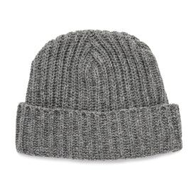 The Beanie in Grey Melange Merino - featured image