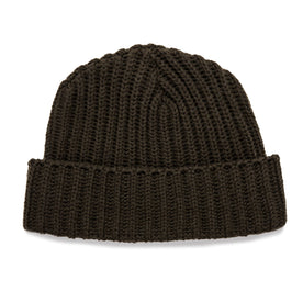 The Beanie in Dark Olive Merino - featured image