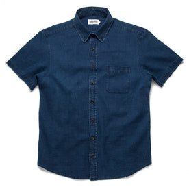 The Short Sleeve Jack in Mini Indigo Waffle - featured image