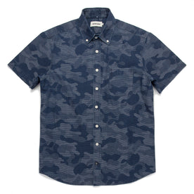 The Short Sleeve Jack in Indigo Jacquard Camo - featured image