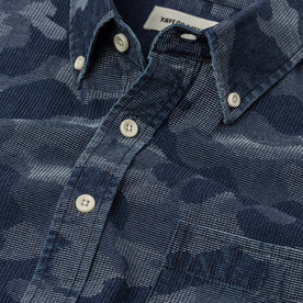 The Short Sleeve Jack in Indigo Jacquard Camo: Alternate Image 6