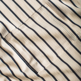 The Sausalito Tee in Navy Stripe Mercerized Merino: Alternate Image 2