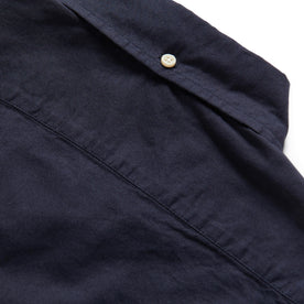 material shot of back yoke of The Jack in Dark Navy Oxford