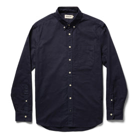 unfolded flatlay of The Jack in Dark Navy Oxford