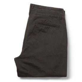 folded flatlay from the back of The Morse Pant in Dark Charcoal Slub