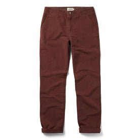unfolded flatlay of The Morse Pant in Russet Slub