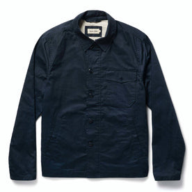 flatlay of The Watts Jacket in Dark Navy