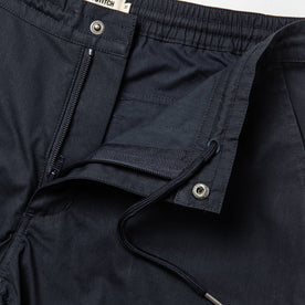 material shot of button and drawstring