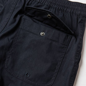 material shot of back pocket open