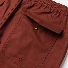material shot of back pocket open
