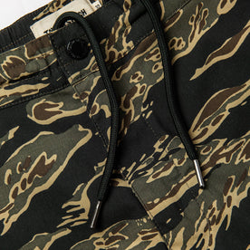 material shot of water on front fly and waistband