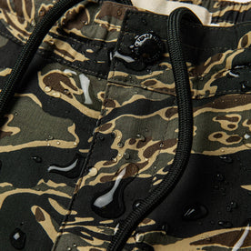 material shot of water on front fly and waistband