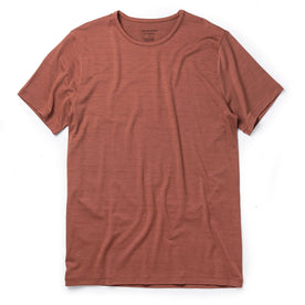 The Merino Tee in Brick Red - featured image