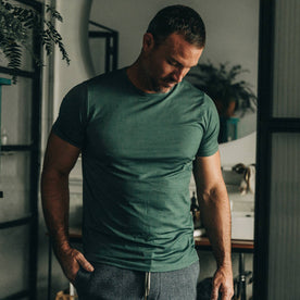 The Merino Tee in Sea Green: Alternate Image 1