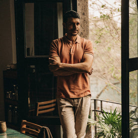 The Pique Polo in Coral - featured image