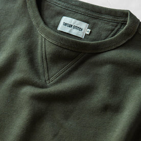 The Fillmore Crewneck in Dark Olive Terry: Alternate Image 5