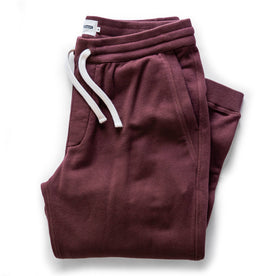 The Fillmore Pant in Burgundy Terry - featured image