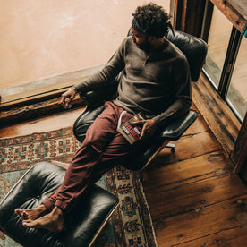 The Fillmore Pant in Burgundy Terry - featured image
