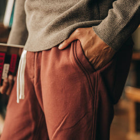 The Fillmore Pant in Burgundy Terry: Alternate Image 2