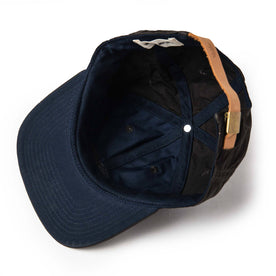 material shot of The Ball Cap in Espresso Dry Wax from the bottom