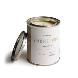 flatlay of The Camp Candle in Shoreline