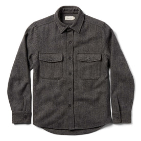 The Explorer Shirt in Coal Herringbone Wool - featured image