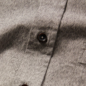 material shot of the front placket of The Jack in Ash Jaspe