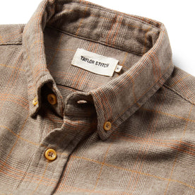 material shot showing collar open and neck tag