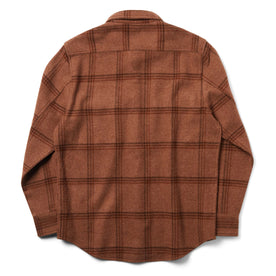 flatlay of The Maritime Shirt in Espresso Plaid Wool from the back