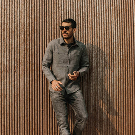 The Service Shirt in Ash Melange Wool - featured image
