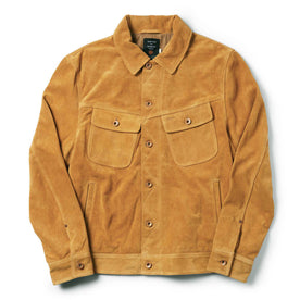 The Lined Long Haul Jacket in Sand Suede - featured image